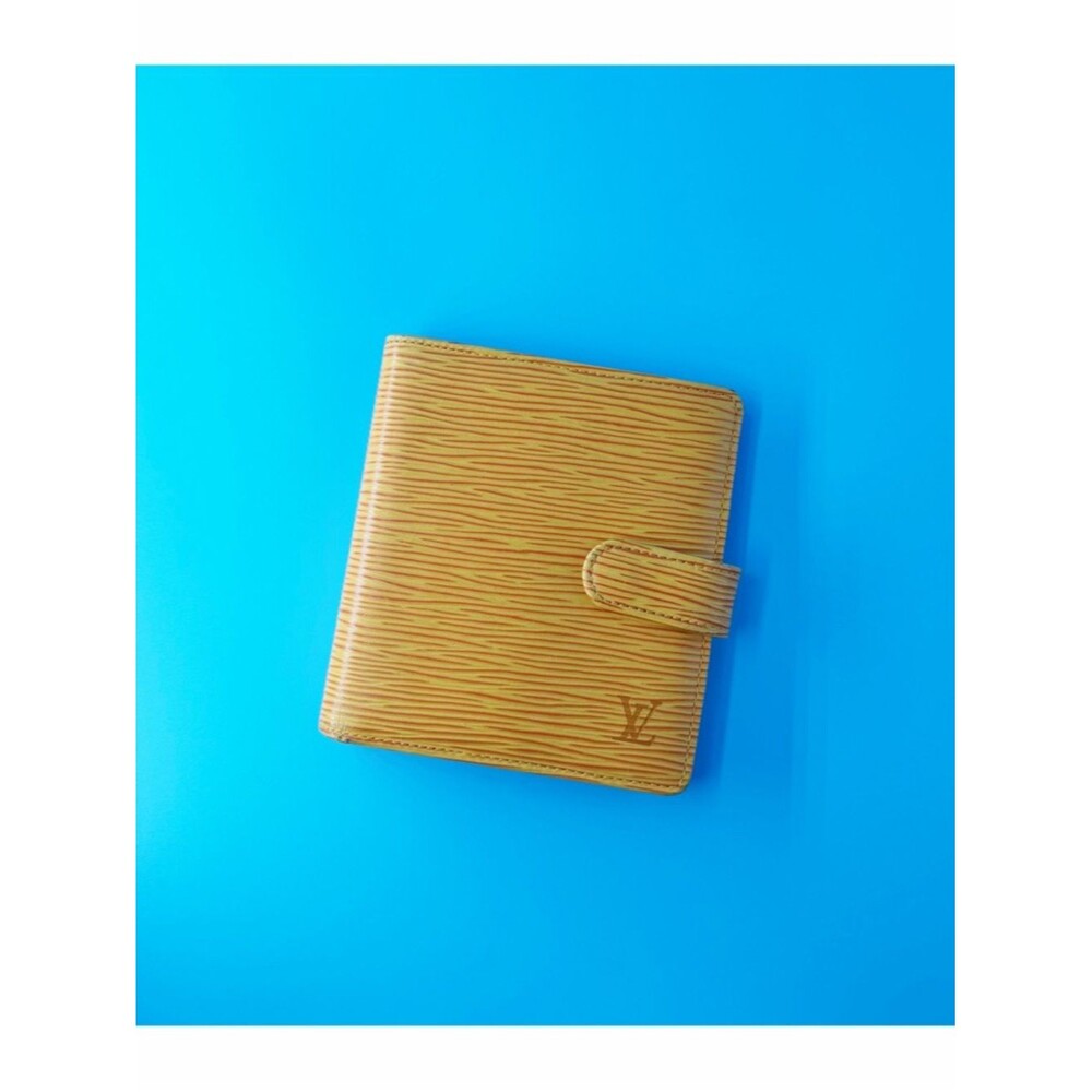 Louis Vuitton Epi Snap Wallet Yellow Purple Bifold